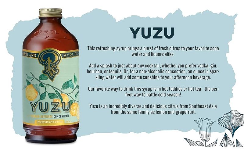 Yuzu Syrup 12 oz | Portland Syrups