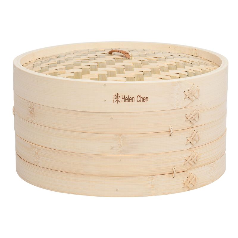 Helen’s Asian Kitchen Bamboo Steamer w/ Lid, 12 in