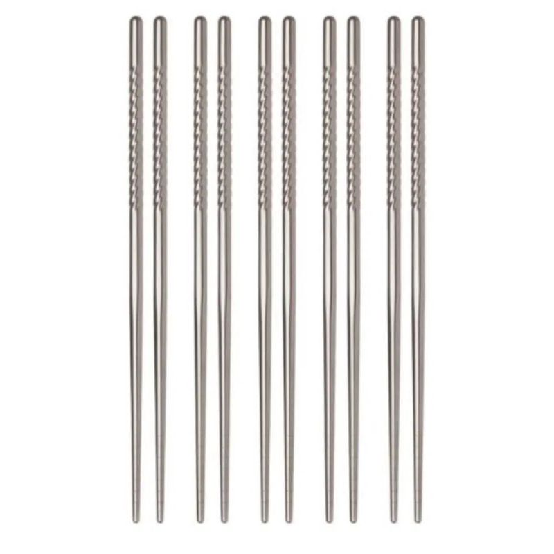 Helen’s Asian Kitchen Stainless Steel Chopsticks (5 pairs)