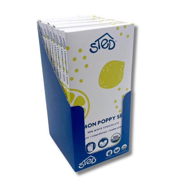 Mini Lemon Poppy Seed Bar, 0.5 oz | Sted Foods