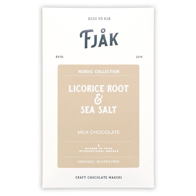 FjÅk Milk Chocolate w/ Licorice &amp; Sea Salt 50% (Organic)