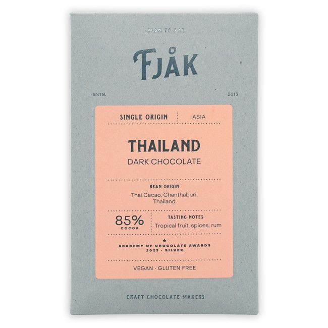 Fjak Dark Chocolate Bar Thailand 85% (Organic)