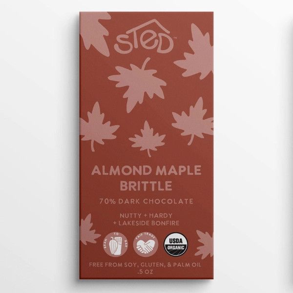 Mini Almond Maple Brittle Chocolate Bar, 0.5 oz