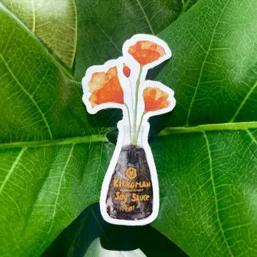 California Poppy in Soy Sauce Sticker