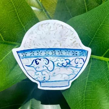 Rice Bowl Asian Food Sticker
