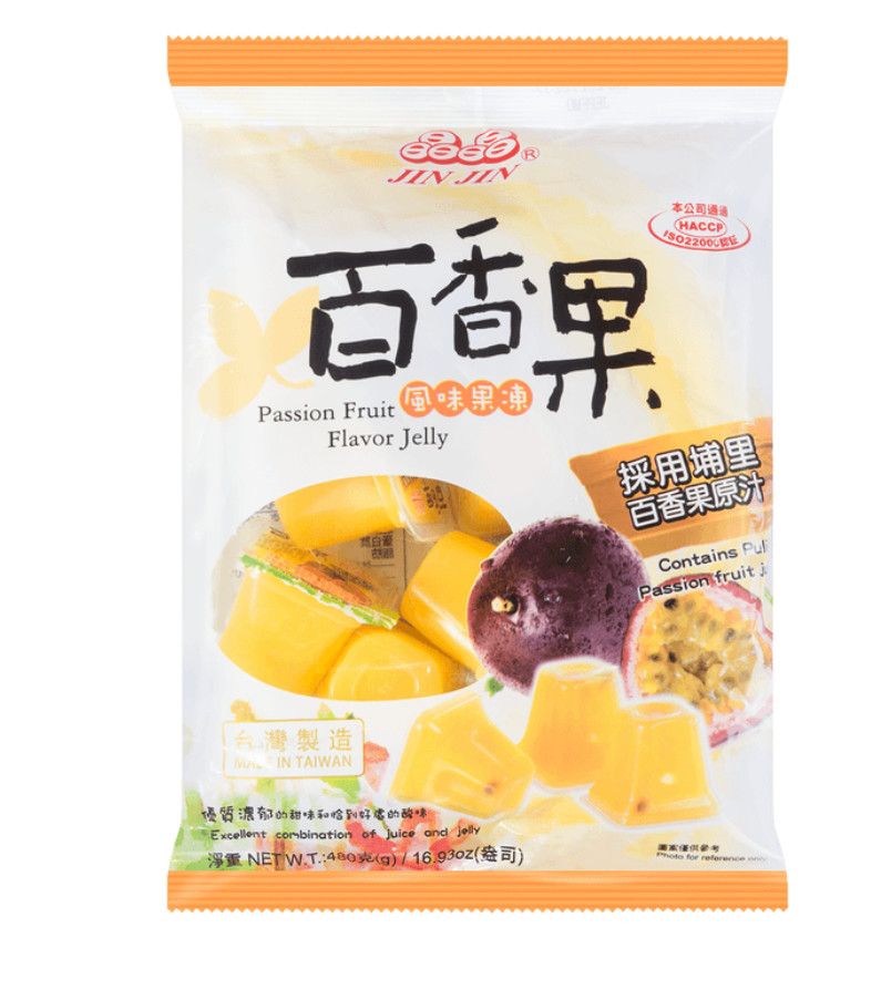 JINJIN Passion Fruit Flavor Jelly, 480 g