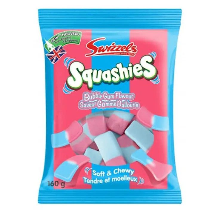 Squashies Bubble Gum 160g United Kingdom