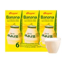 Banana-Flavored Milk Drink, Korean Sweet &amp; Creamy Beverage - Single
