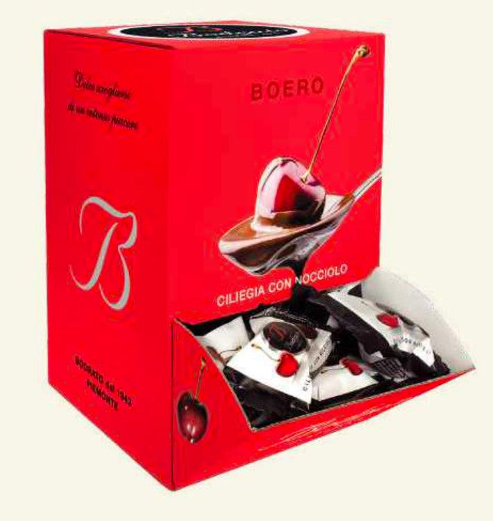 &quot;BODRATO&quot; Dark Chocolate Grappa Dipped Pitted Boeri Cherries