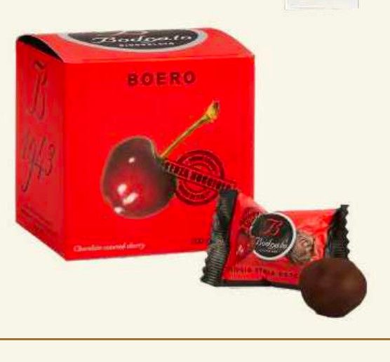 &quot;BODRATO&quot; Dark Chocolate Grappa Dipped Pitted Boeri Cherries, 7.05 oz