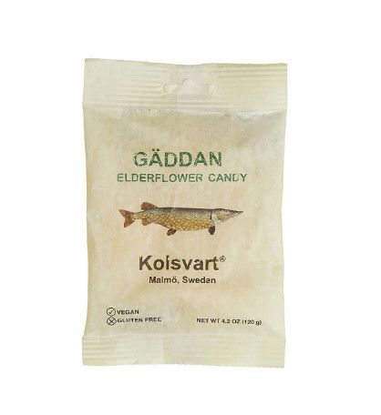 KOLSVART Gaddan Elderflower candy fish, 4.2 oz