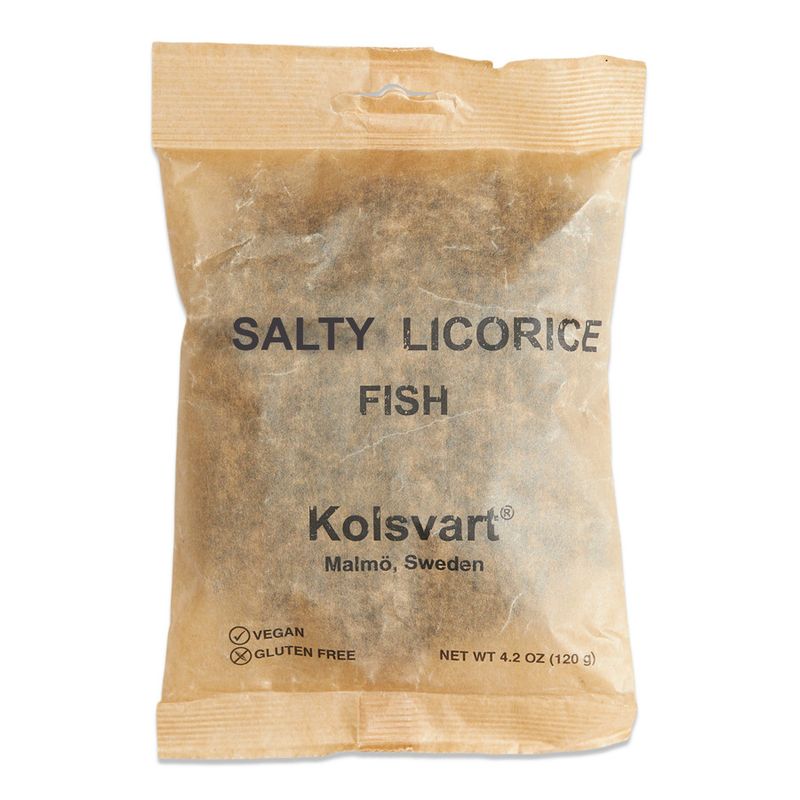 KOLSVART Salty Licorice Fish, 4.2 oz