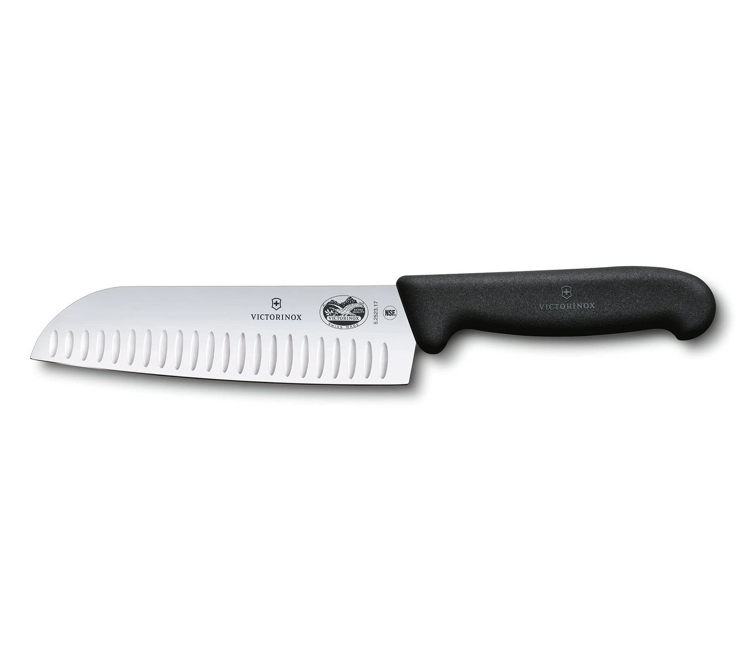 Fibrox Santoku Knife 17cm (Fluted, Black)