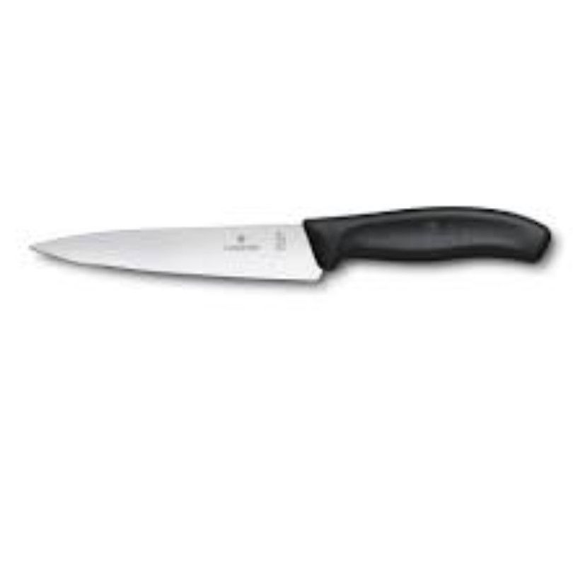 Chef’s Knife 6” Straight Blade (Black) – Swiss Classic