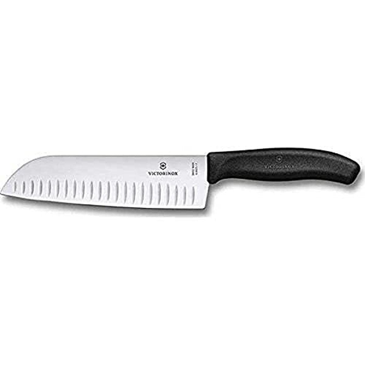 Santoku 7” Granton Blade (Black) – Swiss Classic