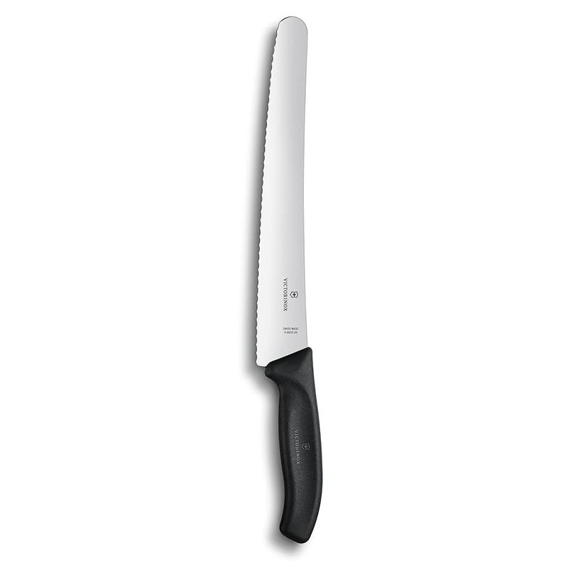 Bread Knife 10¼” Curved, Serrated Blade (Black) – Swiss Classic | Victorinox