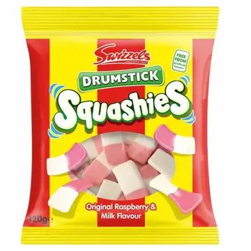 Swizzels Drumstick Squashies Raspberry &amp; Milk 120g (UK)