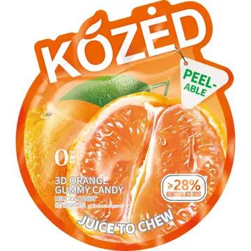 Kozed Peelable Gummy Orange Candy