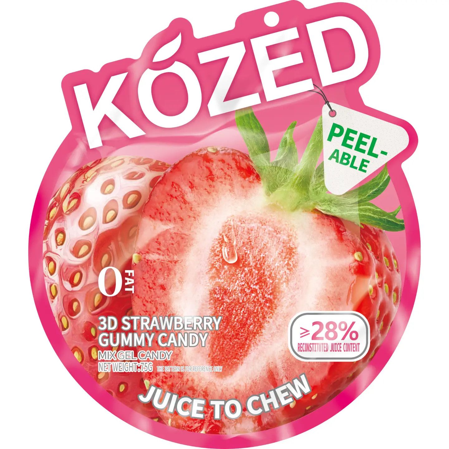 Kozed Peelable Gummy Strawberry Candy