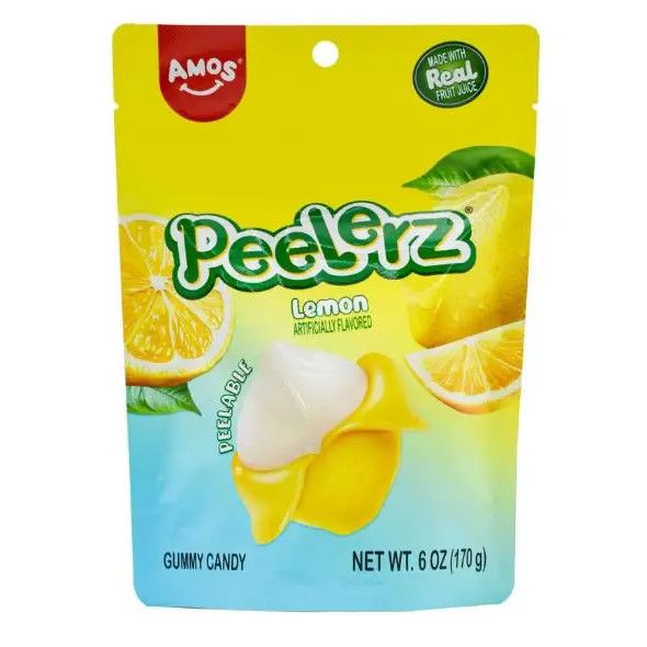 Amos Gummy Peelerz, Lemon, 6oz