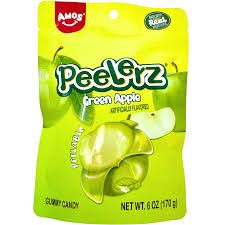 Amos Gummy Peelerz, Green Apple, 6oz