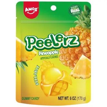 Amos Gummy Peelerz, Pineapple, 6oz