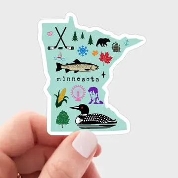 Minnesota Icons Sticker - midwest, local, homegrown, roots | Yarnival