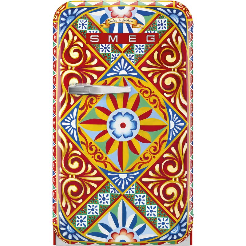 Retro Mini Cooler | Dolce &amp; Gabbana - Carretto | Right Hinge | FAB5 | Smeg
