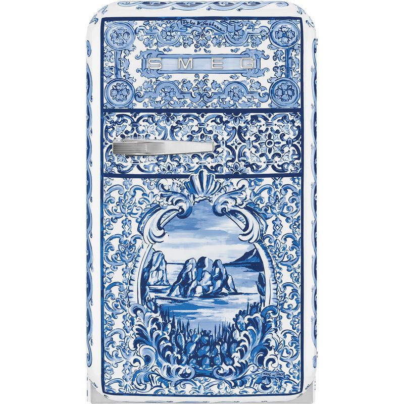 Retro Mini Cooler | Dolce &amp; Gabbana - Blu Mediterraneo | Right Hinge | FAB5 | Smeg
