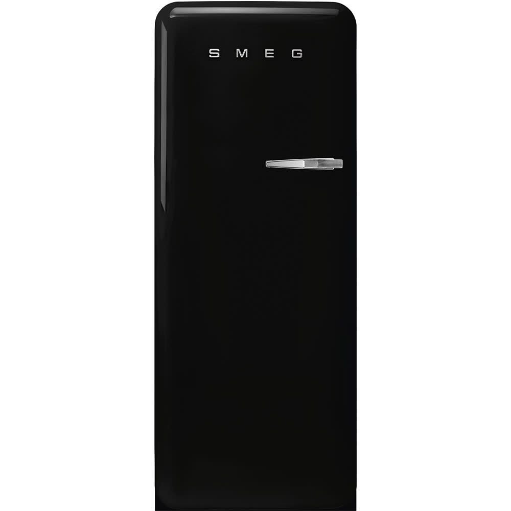SMEG Retro Refrigerator | Black | Left Hinge | FAB28 | Drop Ship Only