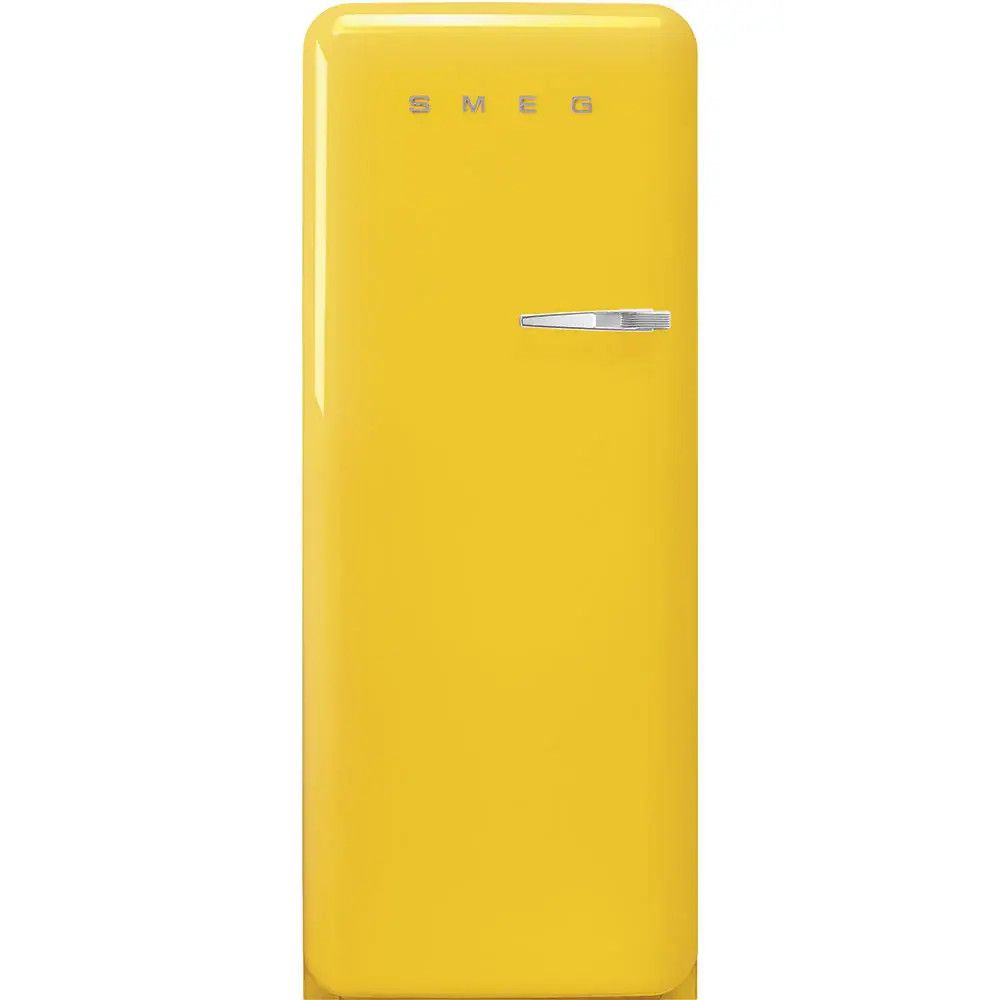 SMEG Retro Refrigerator | Yellow | Left Hinge | FAB28 | Drop Ship Only