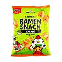 Ramen Snack Wide Noodles, Wasabi Flavor, Big Pack 6 oz