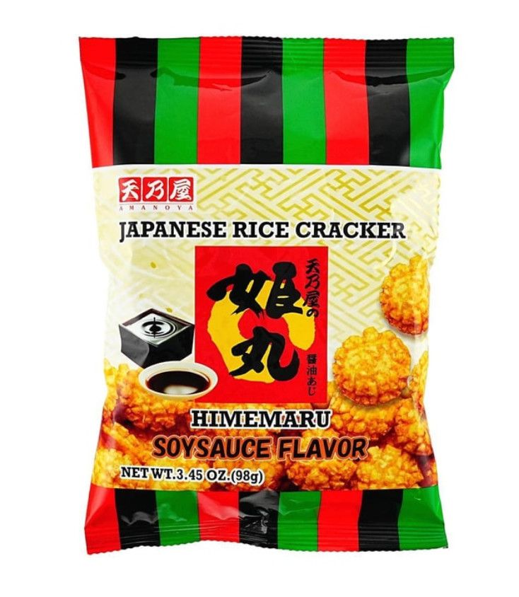 Himemaru Japanese Rice Crackers, Soy Sauce Flavor, 3.45 oz