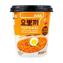 Korean Sweet &amp; Spicy Rapokki – Instant Tteokbokki Rice Cakes with Ramen, 145g