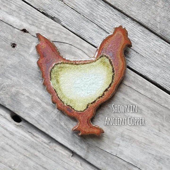 Chicken Coaster - Geode Ancient Copper| Dock 6 Pottery