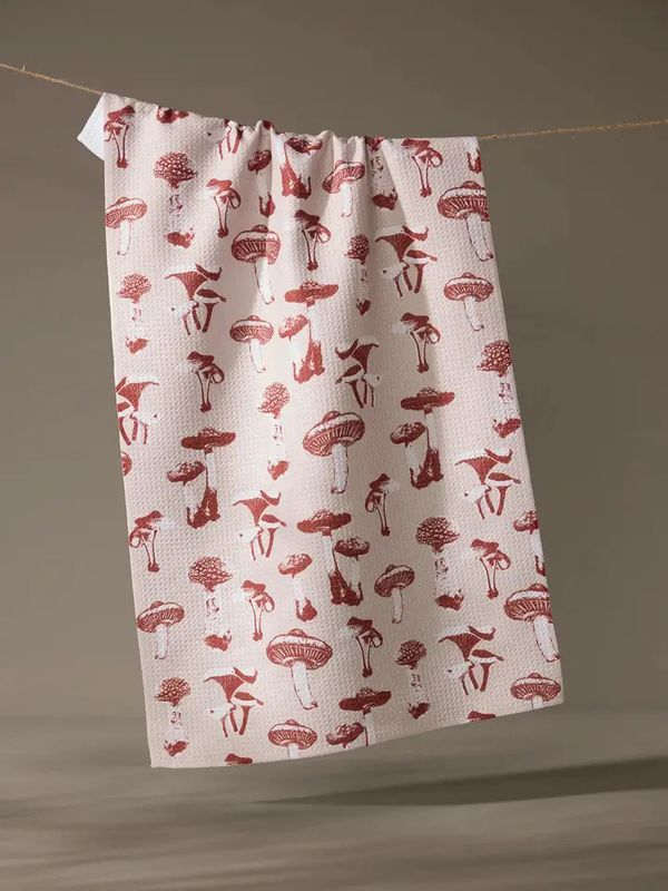 Autumn Mushrooms Tea Towel | Geometry