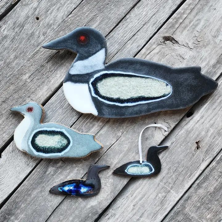 Loon -  Black with Red Eye | Dock 6 Pottery