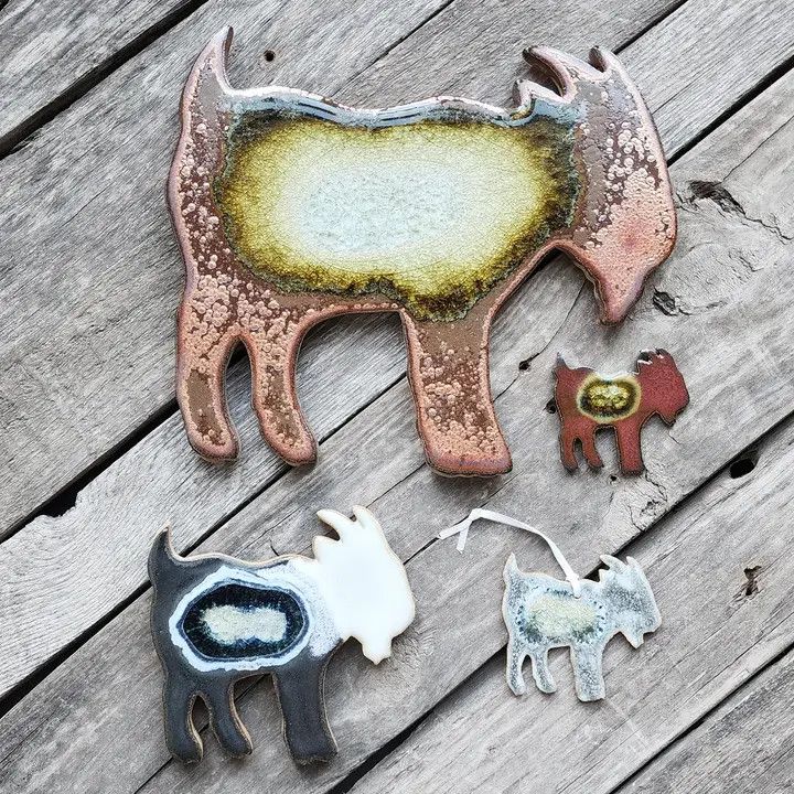 Goat Coaster - Geode Sand | Dock 6 Pottery