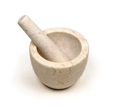 Beige Marble Mortar &amp; Pestle | RSVP