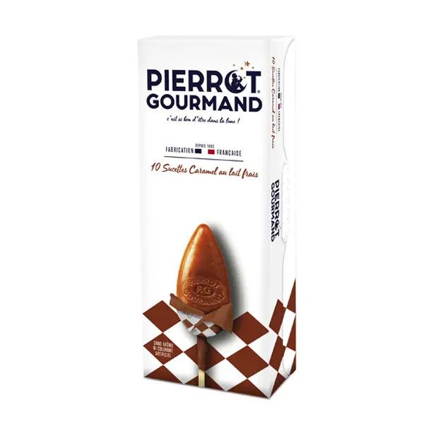 Pierrot Gourmand Caramel Lollipops, 10 pack