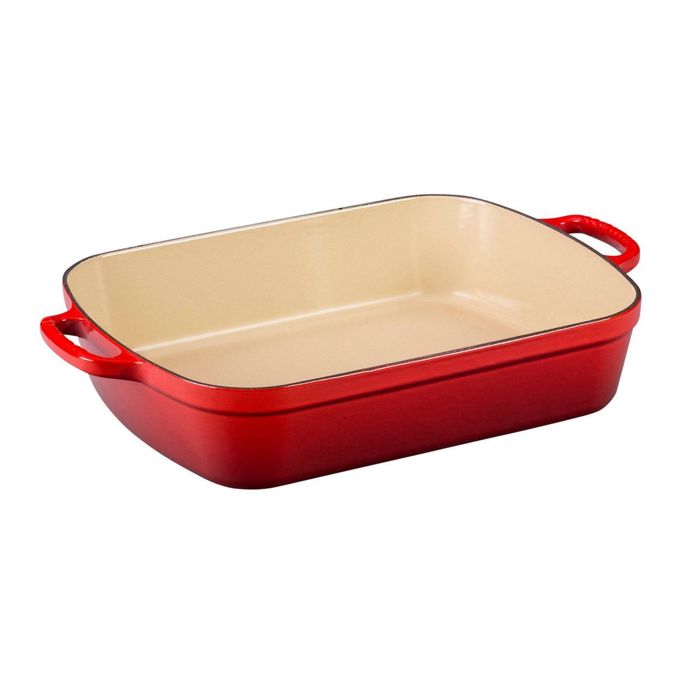 Signature Rectangular Roaster - Cerise, 5.25 qt. (11.7&quot; x 16.8&quot;) | Le Creuset