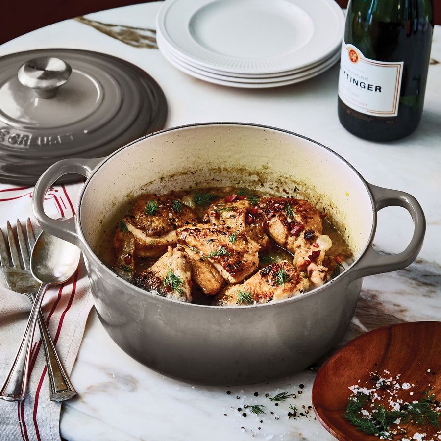 Signature Round Dutch Oven - Oyster, 13.25 qt. | Le Creuset