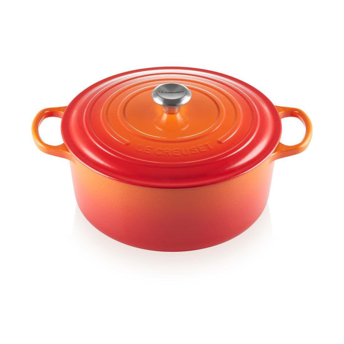 Signature Round Dutch Oven - Flame, 9 qt. | Le Creuset