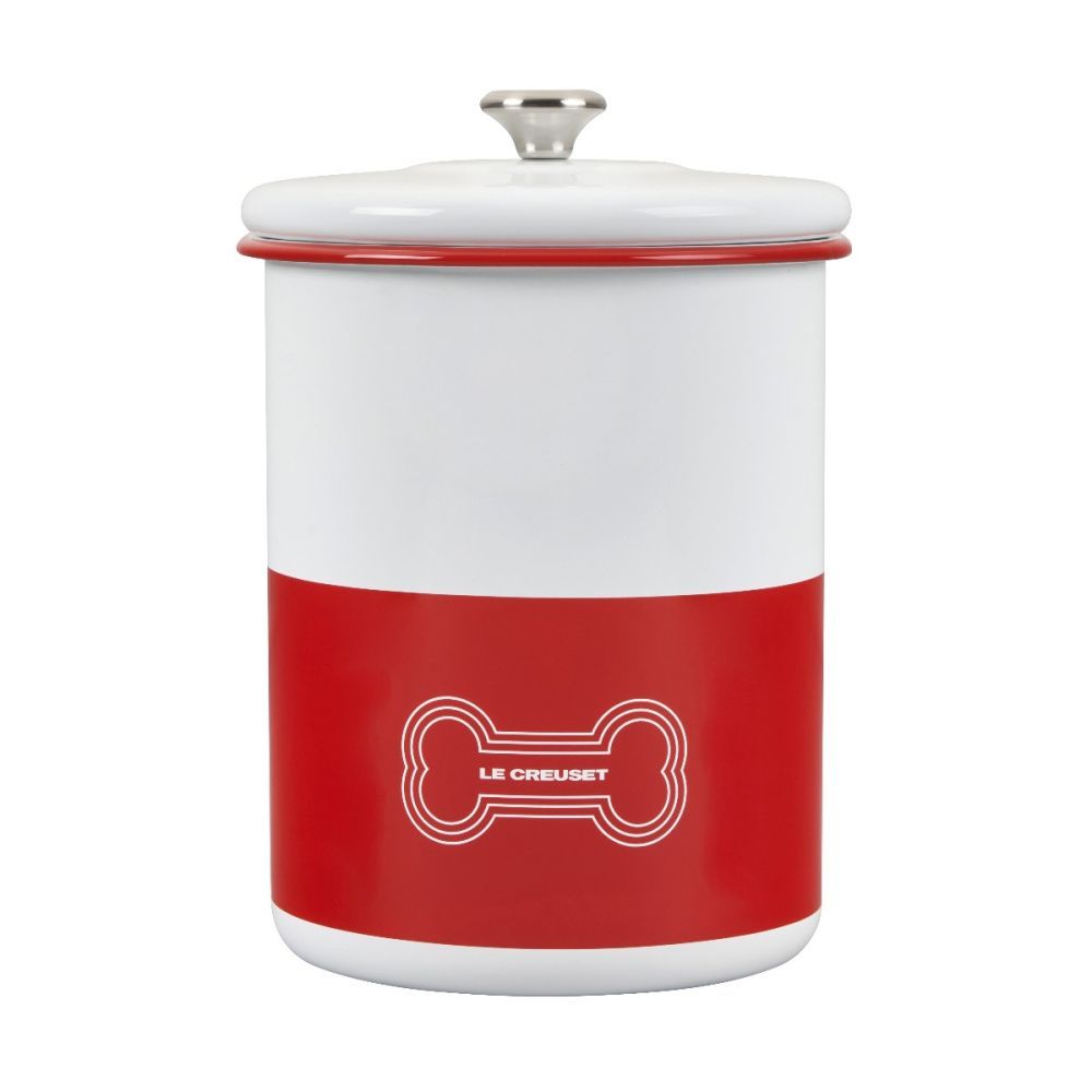 Treat Jar with Stainless Steel Knob - Red, 4.25 qt. | Le Creuset