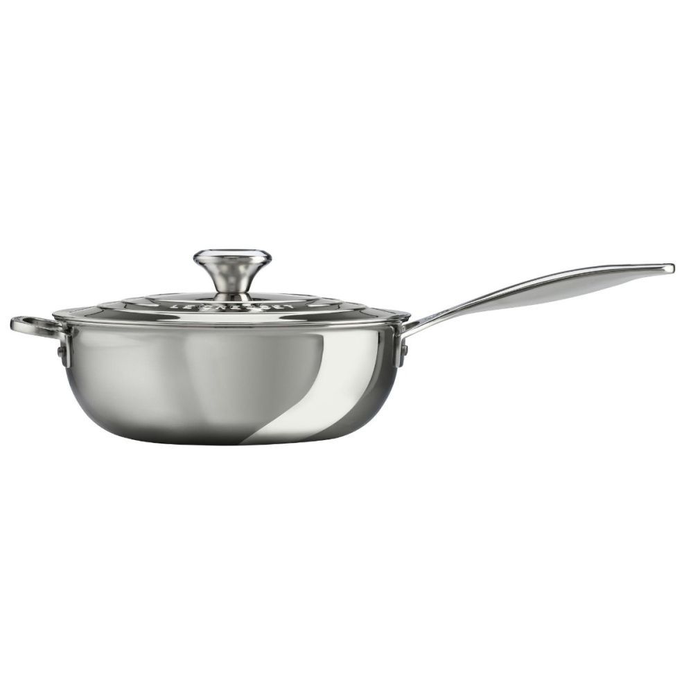 3.5 qt. Saucier Pan with Lid &amp; Helper Handle | Le Creuset