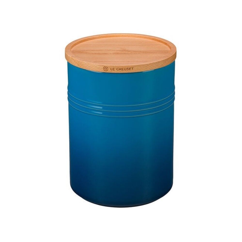 Canister with Wood Lid - Marseille, 2.5 qt. (5.5&quot; diameter) | Le Creuset