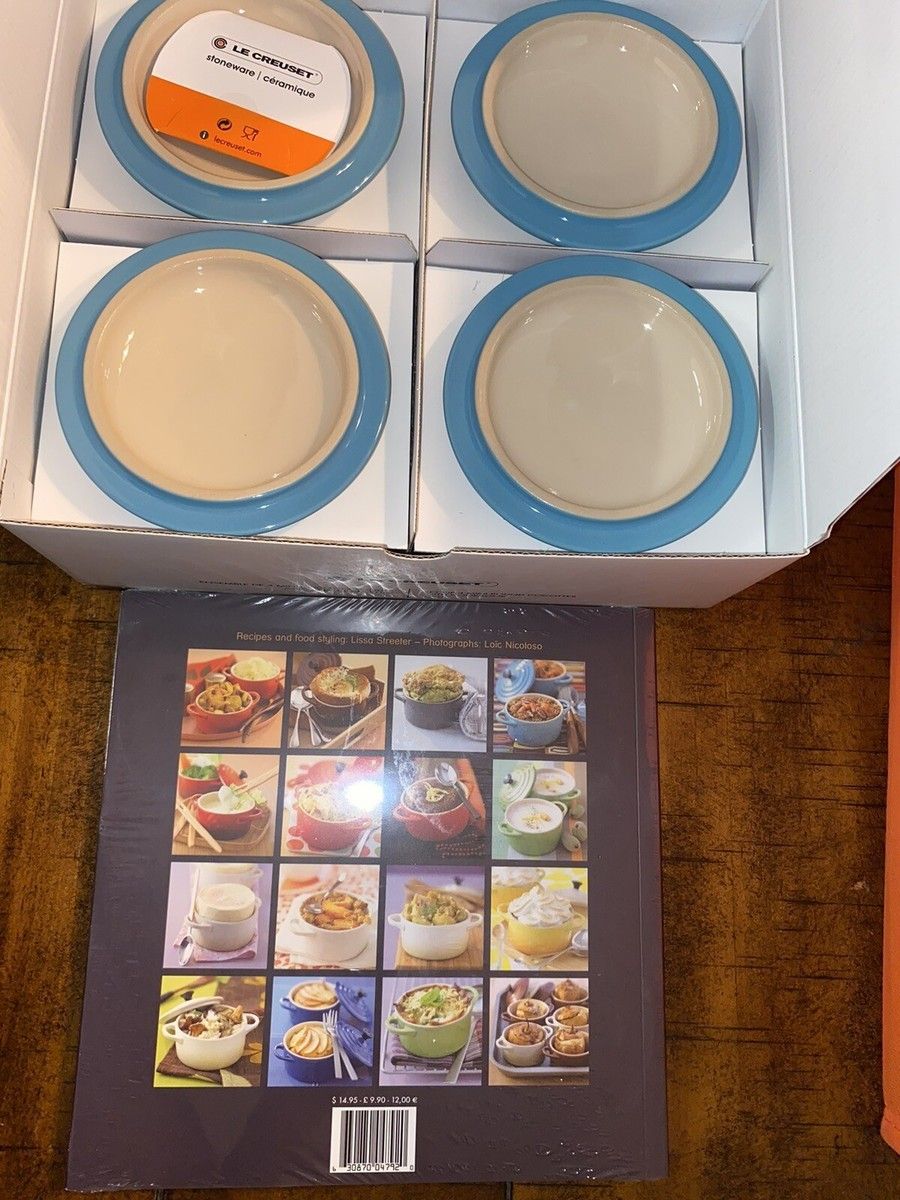 Set of 4 Cocottes w/ Mini-Cocotte Cookbook: Caribbean, 8 oz. each | Le Creuset