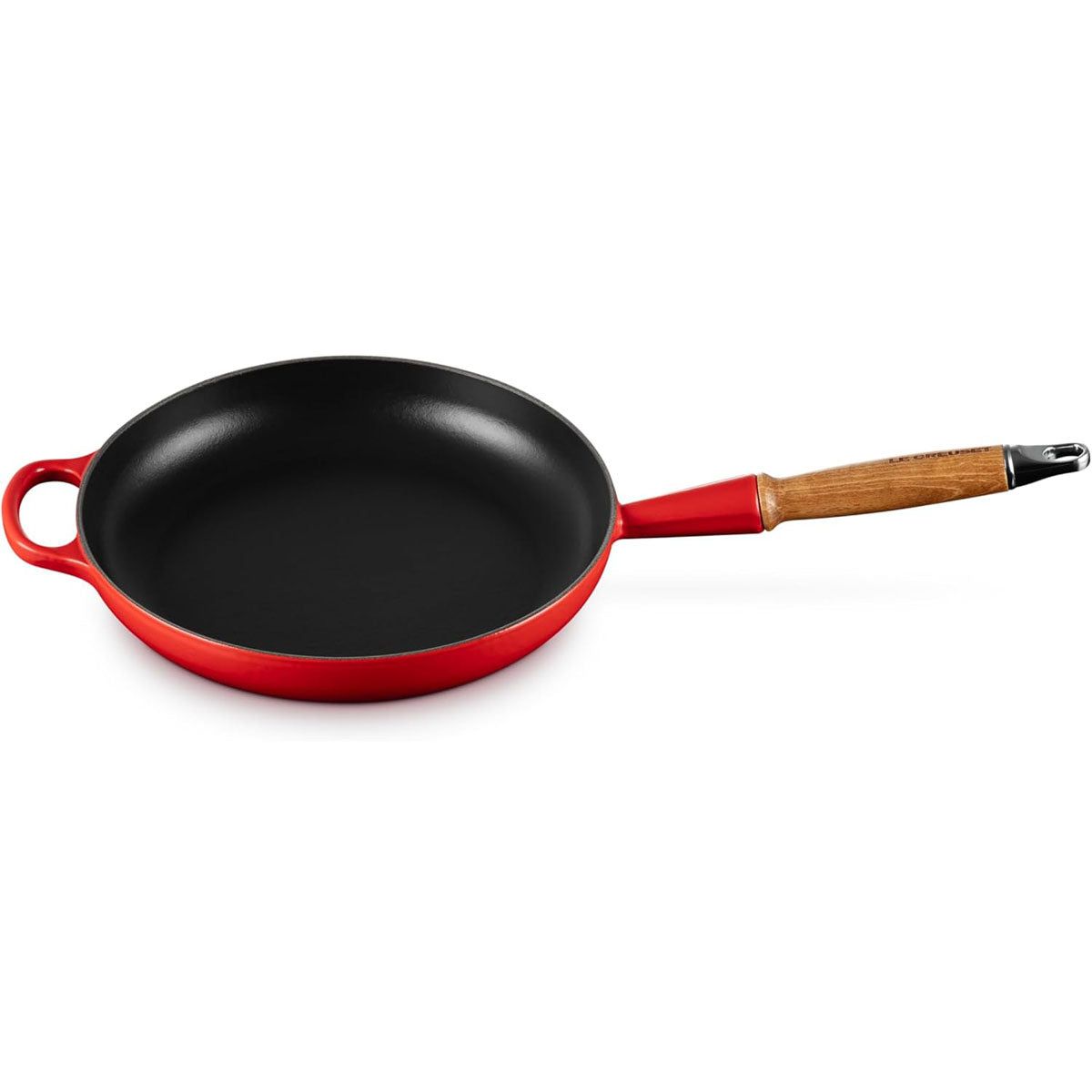 Signature Round Fry Pan 10.25 In Wood Handle Cerise, 10.25 in | Le Creuset