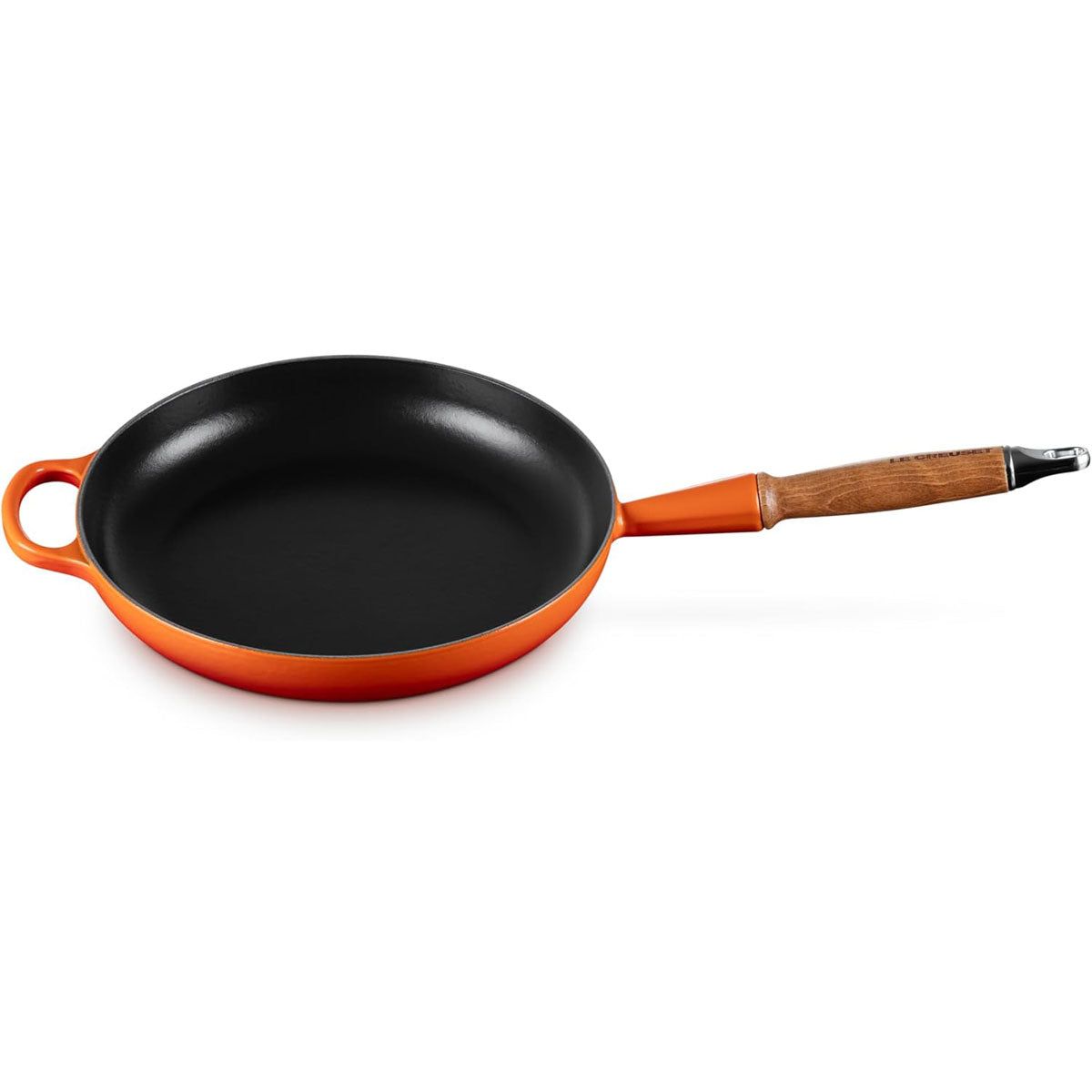 Signature Round Fry Pan 10.25 In Wood Handle Flame, 10.25 in | Le Creuset