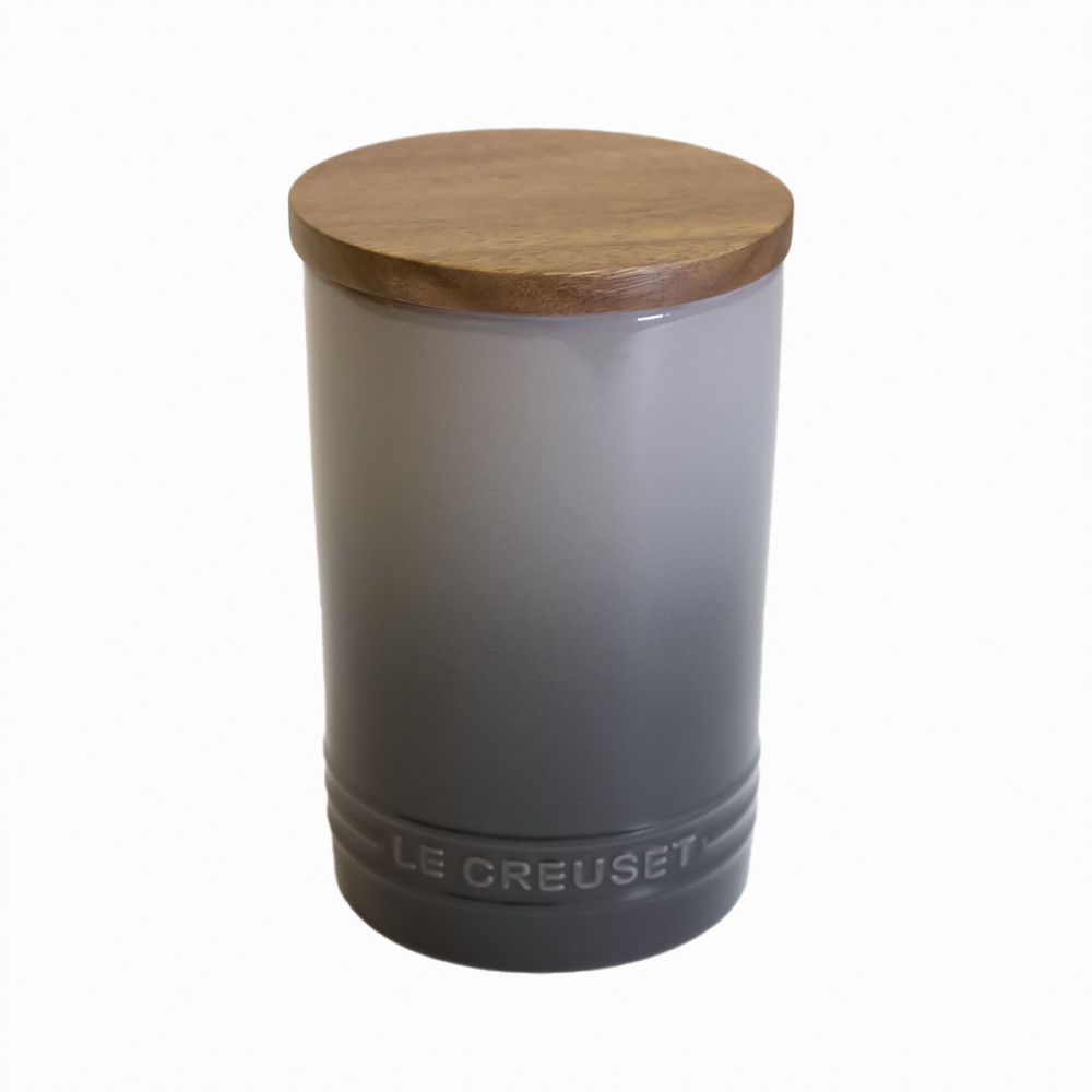 Canister with Wood Lid - Oyster, 26 oz. | Le Creuset